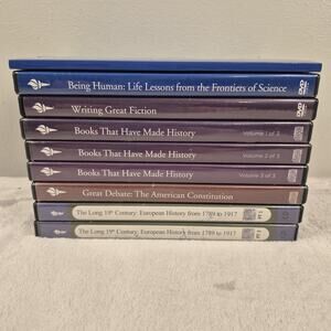 The Great Courses Lot of 8 DVDs: Books that Made History & Frontiers of Science